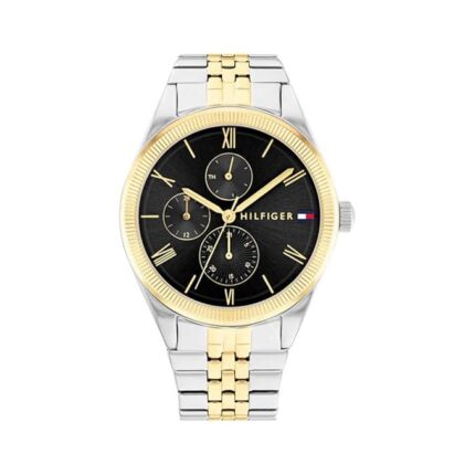 Tommy Hilfiger Quartz Analog with Date Black Dial Stainless Steel Strap Watch for Women